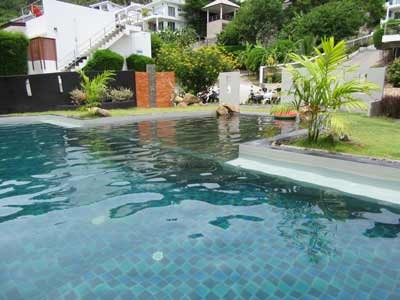 Photo 45 English large community pool at the private residence beside the bar.